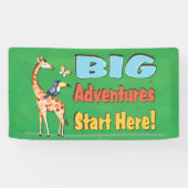 Big Jungle Adventures Teacher Classroom Spandoek (Horizontaal)