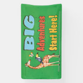 Big Jungle Adventures Teacher Classroom Spandoek (Verticaal)