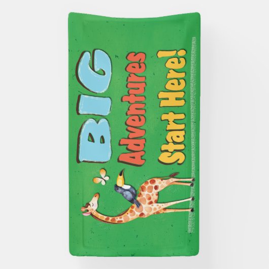 Big Jungle Adventures Teacher Classroom Spandoek (Verticaal)