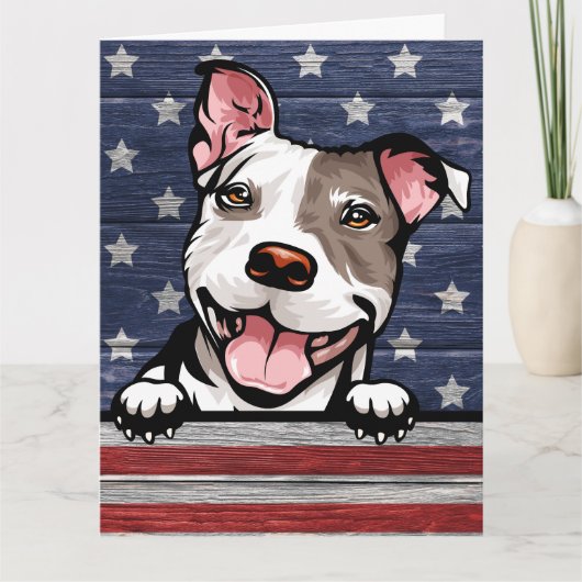 Big Kaart Patriotic Pit Bull (Voorkant)