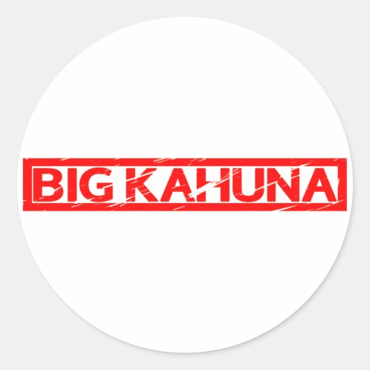 Big Kahuna Stamp Ronde Sticker (Voorkant)