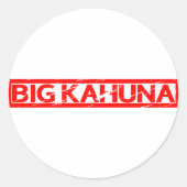 Big Kahuna Stamp Ronde Sticker (Voorkant)
