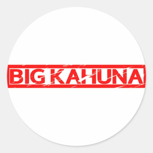 Big Kahuna Stamp Ronde Sticker (Voorkant)