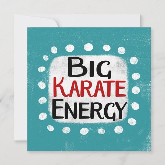 Big Karate Energy Wenskaart Kaart (Voorkant)