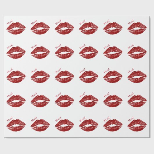 Big Kiss - Muah! Cadeaupapier (Vlak)