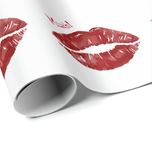 Big Kiss - Muah! Cadeaupapier (Rol Hoek)