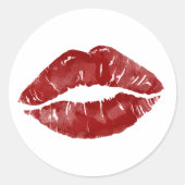 Big Kiss Ronde Sticker (Voorkant)