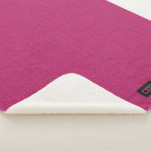 Big Knbreit Stitch-look - Cerise Pink-Initialen Sherpa Deken (3/4)