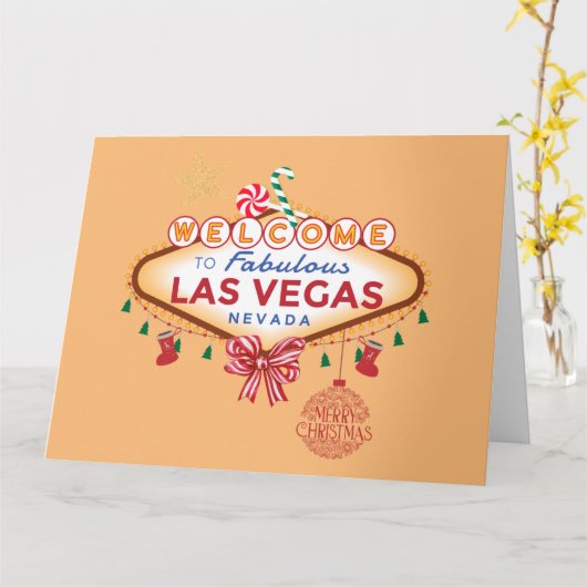 BIG Las Vegas Kerst Kaart (Gele Bloem)