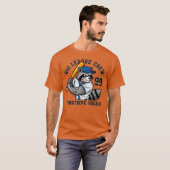 Big League Raccoon Baseball Crew T-shirt (Voorkant volledig)