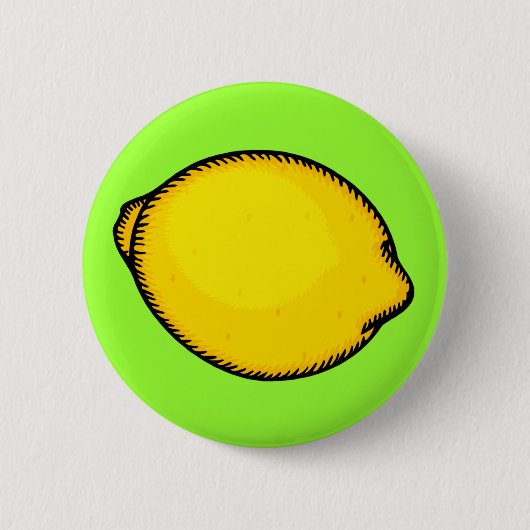 Big Lemon Ronde Button 5,7 Cm (Voorkant)