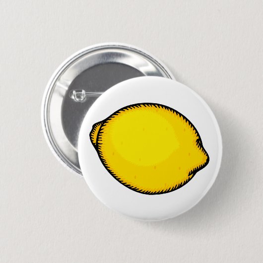 Big Lemon Ronde Button 5,7 Cm (Voorkant /achterkant)