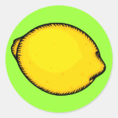 Big Lemon Ronde Sticker (Voorkant)
