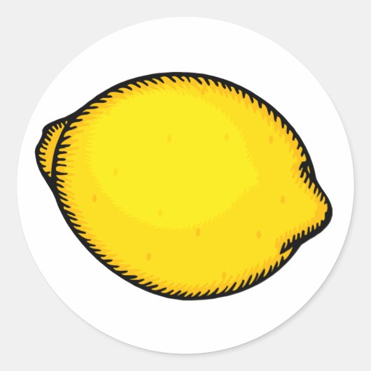 Big Lemon Ronde Sticker (Voorkant)
