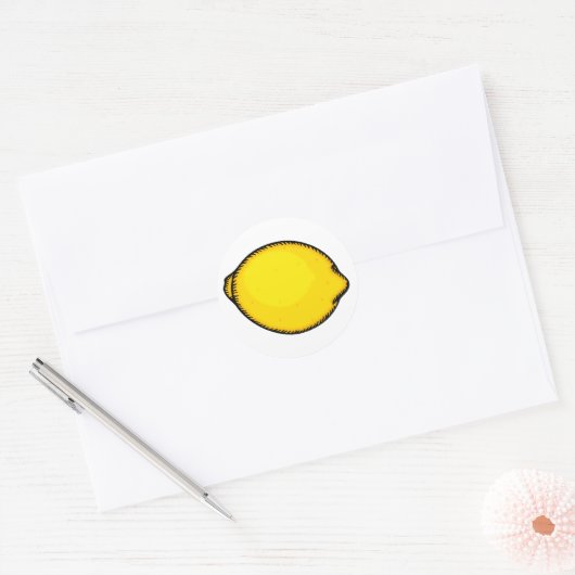 Big Lemon Ronde Sticker (Envelop)