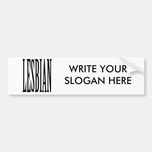BIG LESBIAN BUMPERSTICKER (Voorkant)
