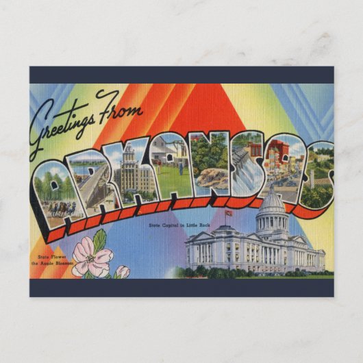  Big Letter Arkansas Briefkaart (Voorkant)