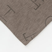 Big Letter Cattle Brand Brown Fleece Deken (Hoek)