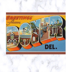 Big Letter Dover Delaware Briefkaart