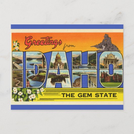  Big Letter Idaho Briefkaart (Voorkant)