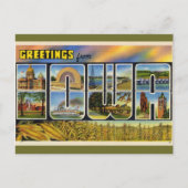 Big Letter Iowa Briefkaart (Voorkant)