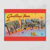  Big Letter lezing Pennsylvania Briefkaart (Voorkant)