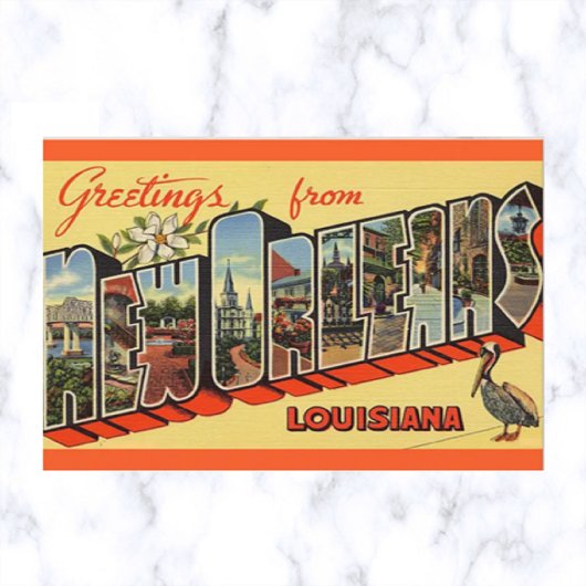  Big Letter New Orleans Louisiana Briefkaart