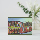 Big Letter North Carolina Briefkaart (Staand voorkant)