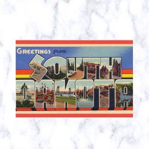  Big Letter South Dakota Briefkaart