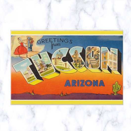  Big Letter Tuscon Arizona Dancer Briefkaart