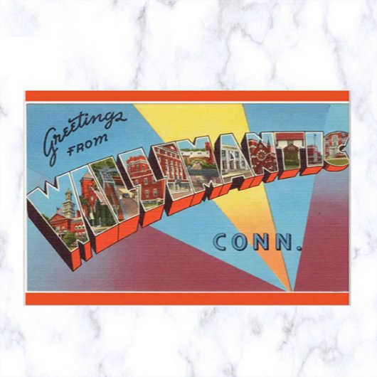 Big Letter William Connecticut Briefkaart