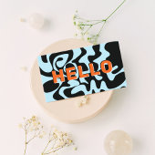 Big letters Hallo Modern Black Bleek Blue Sinaasap Visitekaartje