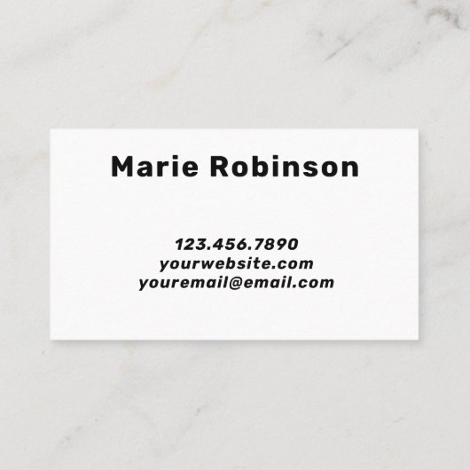 Big letters Hallo Modern Black en Pastel Pink Visitekaartje (Achterkant)