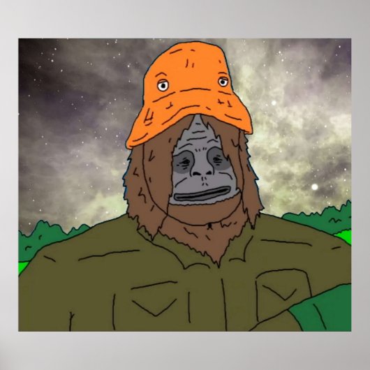 Big Lez Show Trippy Sasquatch Poster (Voorkant)