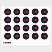 Big Libra Energy Birthday Loc'd Woman Zodiac Bday  Ronde Sticker (Vel)