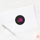 Big Libra Energy Birthday Loc'd Woman Zodiac Bday  Ronde Sticker (Envelop)