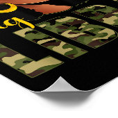 Big Libra Energy Camouflage Black Woman Cap Zodiac Poster (Hoek)