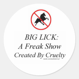 Big Lick: Een freak-Show Creëer door wreedheid Ronde Sticker