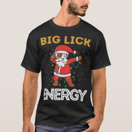 Big Lick Energy Santa Dab Lelijke Kersttrui T-shirt