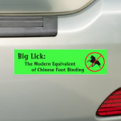 Big Lick: Het moderne equivalent Bumpersticker (Op auto)