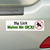 Big Lick maakt me SICK! met balsymbool Bumpersticker (Op auto)