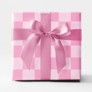 Big Light Pink geruit Cadeaupapier