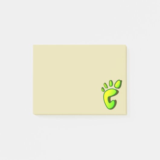 Big Lime Green Footprint Post-it® Notes (Voorkant)