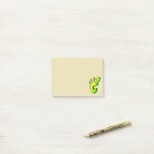 Big Lime Green Footprint Post-it® Notes (Op bureau)