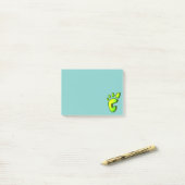 Big Lime Green Footprint Post-it® Notes (Op bureau)