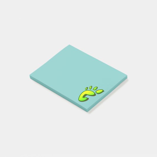 Big Lime Green Footprint Post-it® Notes (Schuin)