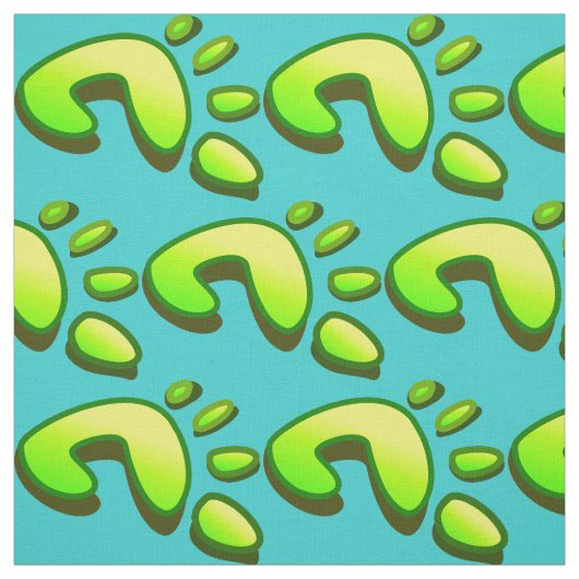 Big Lime Green Footprint Stof (Swatch)