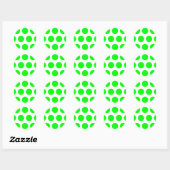 Big Limoen Polka Dots Ronde Sticker (Vel)