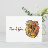 Big Lion Bedankkaart (Staand voorkant)