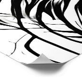 Big Lion Face | Zwart-wit Poster (Hoek)